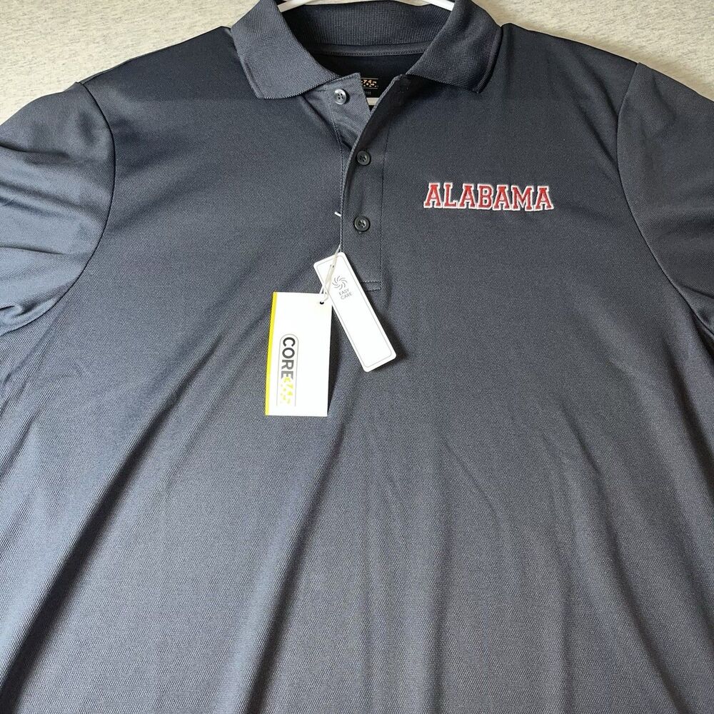 Brand New W/Tags Core 365 Alabama Crimson Tide Grey With Flag on Sleeve Size Med